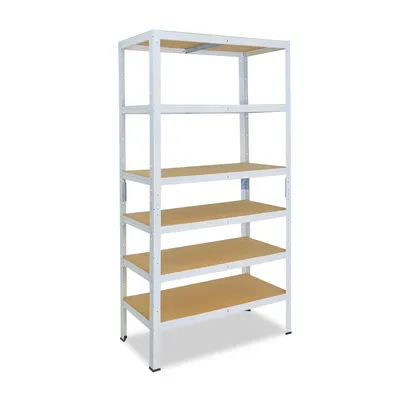 shelfplaza HOME 230x60x45 cm Schwerlastregal in weiß mit 6 Böden und 145 kg Traglast pro Boden Image