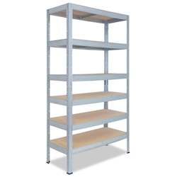 shelfplaza PRO 230x30x60 cm Schwerlastregal in verzinkt mit 6 Böden und 166 kg Traglast pro Boden Image
