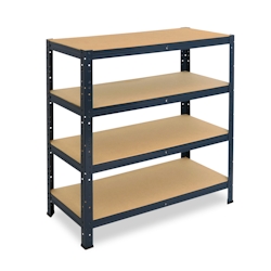 shelfplaza HOME 100x30x50 cm Schwerlastregal in anthrazit mit 4 Böden und 175 kg Traglast pro Boden Image