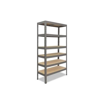 shelfplaza PRO 200x80x40 cm Schwerlastregal in grau mit 6 Böden und 166 kg Traglast pro Boden Image