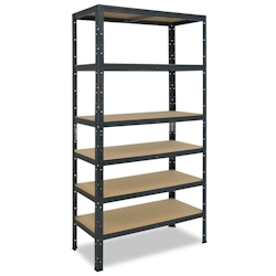 shelfplaza HOME 230x70x50 cm Schwerlastregal in anthrazit mit 6 Böden und 145 kg Traglast pro Boden Image