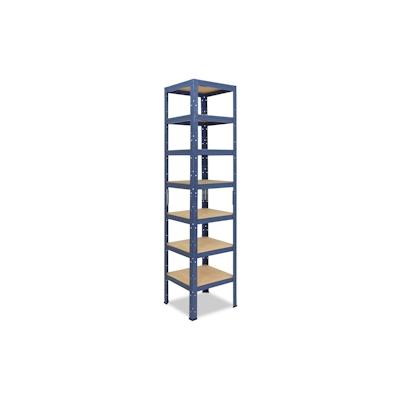 shelfplaza HOME 180x30x30 cm Schwerlastregal in blau mit 7 Böden und 125 kg Traglast pro Boden Image