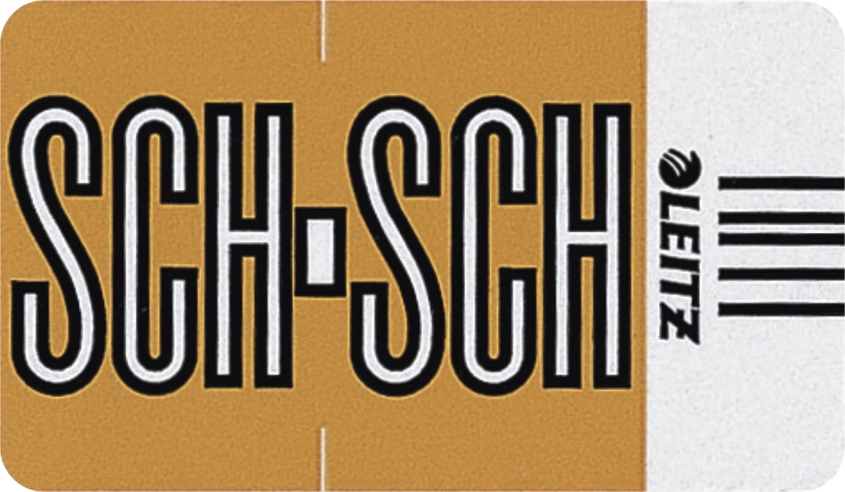LEITZ Orgacolor Buchstabensignal SCH VE=10x250 Stück hellbraun Image