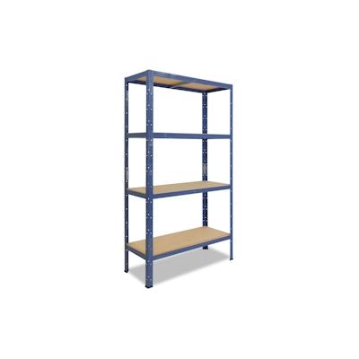 shelfplaza HOME 180x50x30 cm Schwerlastregal in blau mit 4 Böden und 175 kg Traglast pro Boden Image
