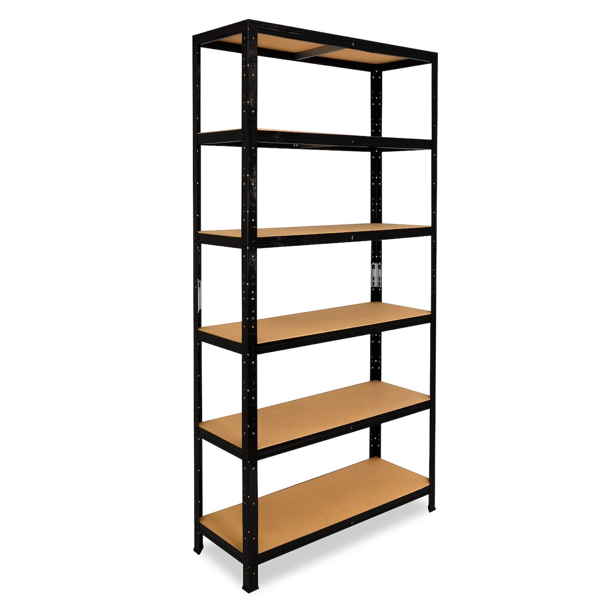 shelfplaza BLACK 200x80x60 cm Schwerlastregal in schwarz mit 6 Böden und 145 kg Traglast pro Boden Image