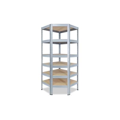 shelfplaza PRO 180x90x60 cm Eckregal in verzinkt mit 6 Böden und 166 kg Traglast pro Boden Image