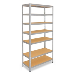 shelfplaza HOME 155x60x23 cm Schwerlastregal in verzinkt mit 7 Böden und 125 kg Traglast pro Boden Image