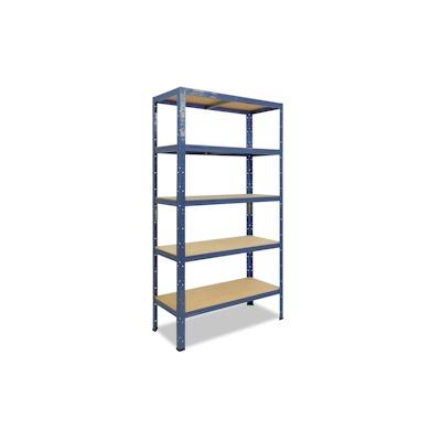 shelfplaza HOME 180x100x45 cm Schwerlastregal in blau mit 5 Böden und 175 kg Traglast pro Boden Image