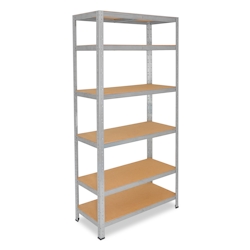 shelfplaza HOME 230x75x45 cm Schwerlastregal in verzinkt mit 6 Böden und 145 kg Traglast pro Boden Image