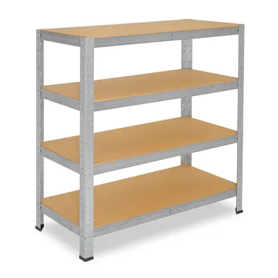 shelfplaza HOME 115x70x50 cm Schwerlastregal in verzinkt mit 4 Böden und 175 kg Traglast pro Boden Image