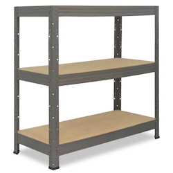 shelfplaza PRO 90x70x30 cm Schwerlastregal in grau mit 3 Böden und 200 kg Traglast pro Boden Image