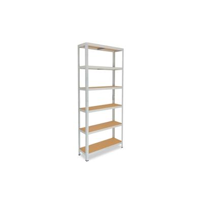shelfplaza OFFICE 200x80x60 cm Schwerlastregal in lichtgrau mit 6 Böden und 145 kg Traglast pro Boden Image