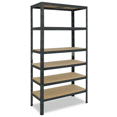 shelfplaza HOME 200x70x23 cm Schwerlastregal in anthrazit mit 6 Böden und 145 kg Traglast pro Boden Image