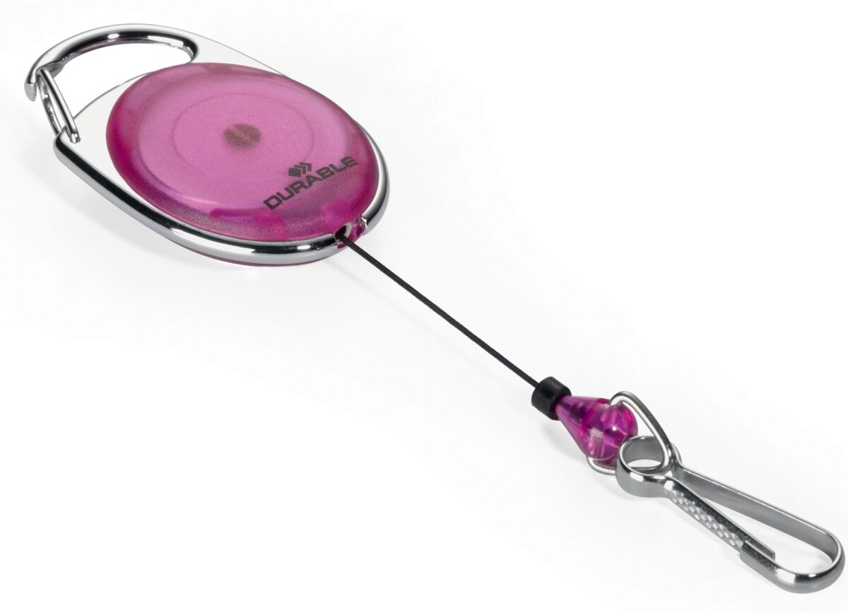 Durable Aufrollmechanismus JoJo Style mit Federhaken 80cm lila Packung mit 5 Stück Image