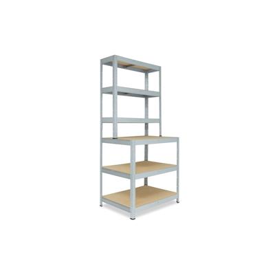 shelfplaza PRO 190x80x60 cm Werkbank Regal in verzinkt mit 6 Böden und 166 kg Traglast pro Boden Image