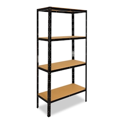 shelfplaza BLACK 180x120x50 cm Schwerlastregal in schwarz mit 4 Böden und 175 kg Traglast pro Boden Image