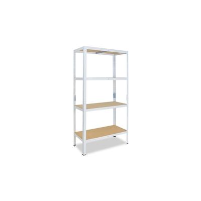 shelfplaza HOME 155x80x45 cm Schwerlastregal in weiß mit 4 Böden und 175 kg Traglast pro Boden Image