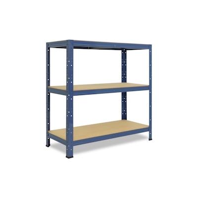 shelfplaza HOME 100x70x30 cm Schwerlastregal in blau mit 3 Böden und 175 kg Traglast pro Boden Image
