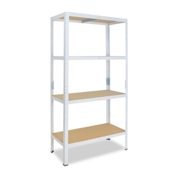 shelfplaza HOME 200x50x60 cm Schwerlastregal in weiß mit 4 Böden und 175 kg Traglast pro Boden Image