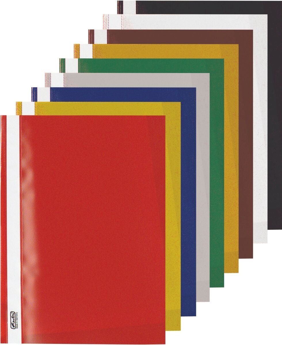 herlitz Sichthefter PP A4 farbig sortiert Packung mit 10 Stück Image