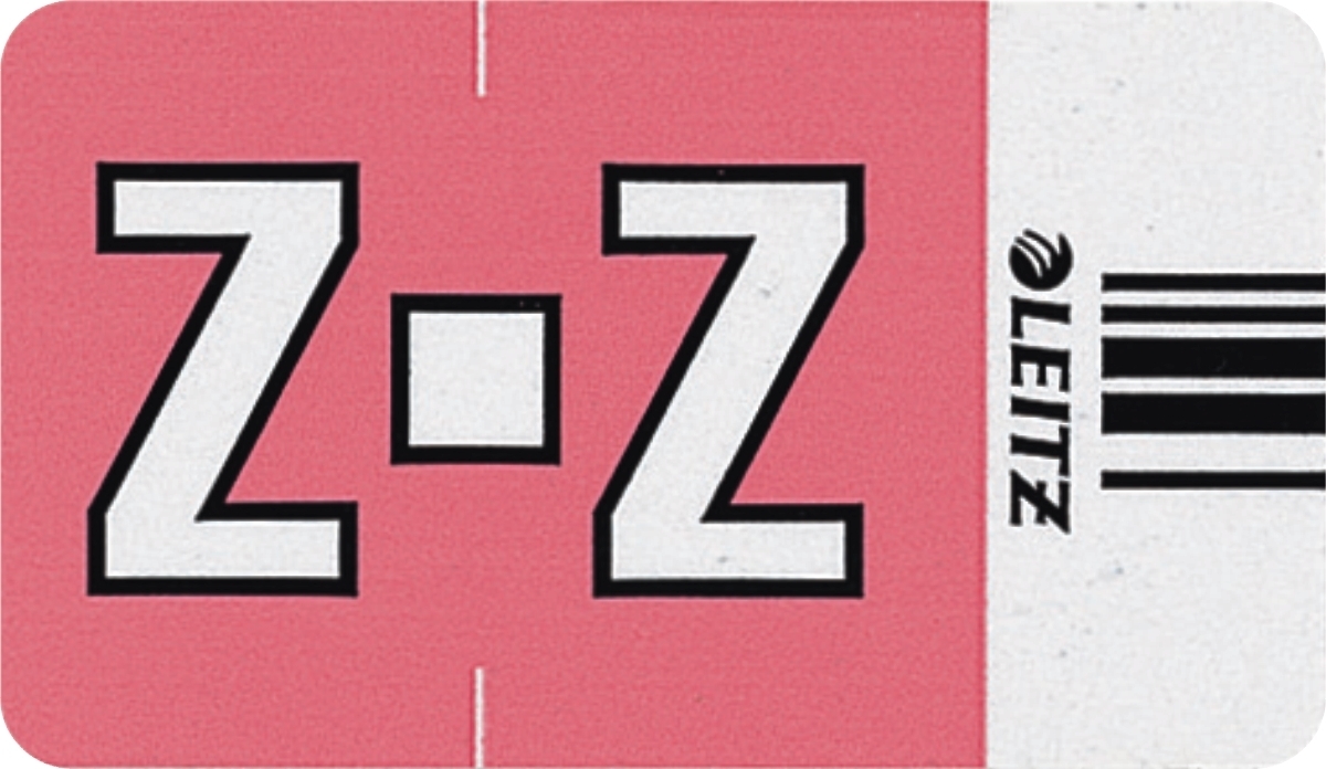 LEITZ Orgacolor Buchstabensignal Z VE=10x250 Stück rosa Image