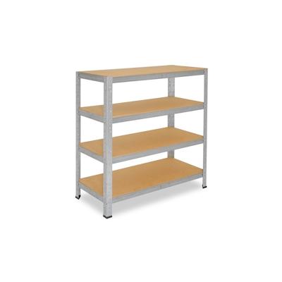shelfplaza HOME 100x70x30 cm Schwerlastregal in verzinkt mit 4 Böden und 175 kg Traglast pro Boden Image
