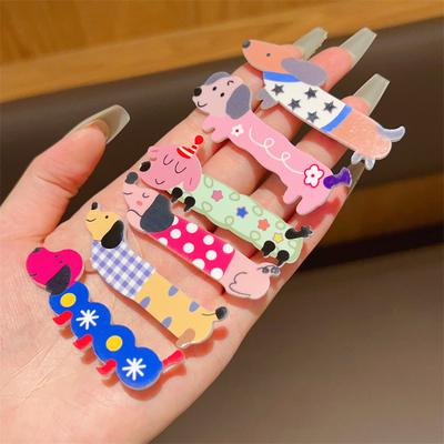 TEMU 6pcs Mixed Color Cute Puppy Hair Clip Sweet Cartoon Duck Beak Clip Side Clip Bangs Clip Broken Hair Clip New Women Image