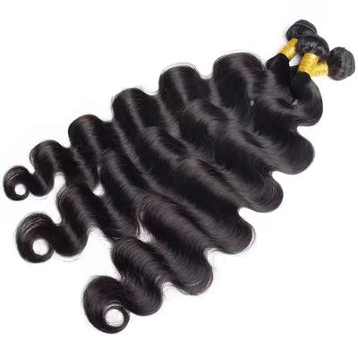 TEMU 3 Bundles Brazilian Body Wave Human Hair Extensions, 14-32inch 3bundles Deal Hair Hair Extensions 100% Body Wave Human Hair Image