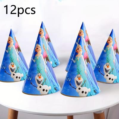 TEMU 6/12pcs Princess Party Paper Hats Collection Birthday Hats Adult Paper Cartoon Birthday Party Hats Image