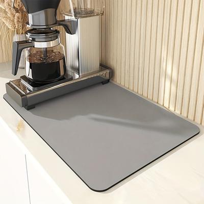 TEMU Rv Accessories - Absorbent Kitchen Dish Drying Mat - Heat Resistant, Non Slip Rubber Backlining, Tabletop Drain, Suitable For Rv Camping Rv Tabletop Mats Image