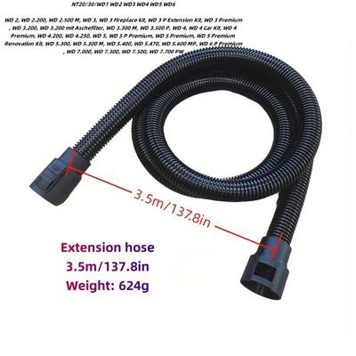 TEMU Extension Hose For Kärcher Nt30 Wd1 Wd2 Wd3 Wd4 Wd5 Vacuum Cleaner, 137.8 Inches, Eva Material, Non-powered, , No Battery Required, For Commercial And Home Cleaning Image