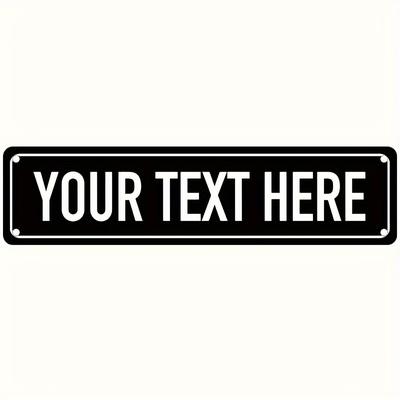 "TEMU Customizable Vintage Metal - 4x16" Aluminum Wall Decor For Garages, Cafes, Restaurants & Bars | Indoor/outdoor Use, Personalized Text Option, Retro Style, Metal Outdoor Decor" Image