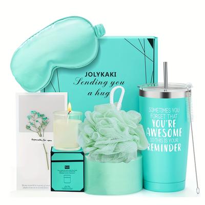 TEMU Unique Gift Basket Set - Self-care Gifts For Women, Day, Thanksgiving, Birthday Gifts, Ideal For Wife, Girlfriend, Daughter, Mother, Colleagues, And Sisters Image