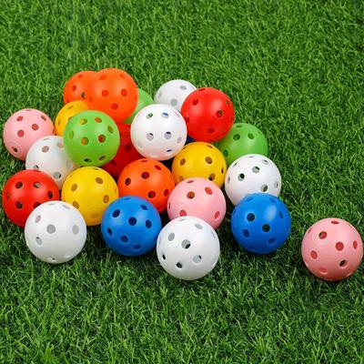 TEMU 24pcs 42mm Hollow Practice Golf Balls - Abs, Beginners & Indoor/ Image