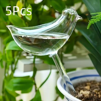 TEMU 5pcs Plastic Bird-shaped Automatic Watering Ball, Automatic Plant Watering Device, Plastic Perforated Drip Irrigation Tool Image