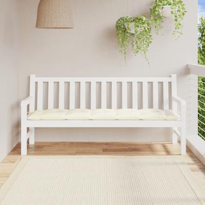 TEMU Garden Bench Cushion Cream White 180x50x7 Cm Oxford Fabric Image