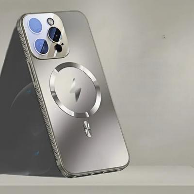 TEMU Luxury Ultra-thin Phone Case With Heat-dissipating And Strong Magnetic For Iphone 12/13/14/15/16 Pro - Shockproof Anti-fall Protection, Camera Lens Protection Image