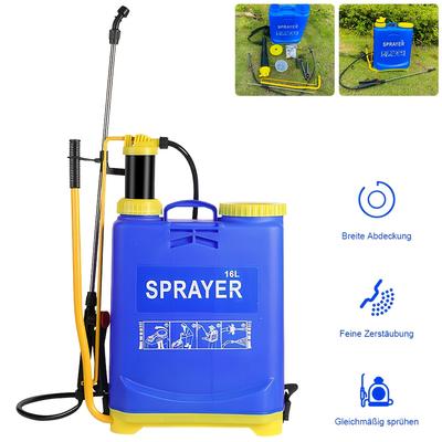 TEMU 1pc 4.23 Gallon (16l) Backpack Pressure Sprayer - Manual Pump, No Batteries Needed, Durable Plastic For Lawn Care, Garden, Control, Pest Management & Plant Irrigation Image