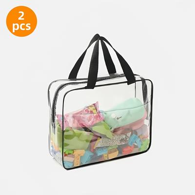 TEMU 2 Toy Storage Bags, Visual Design, Easy To Take With Handle, Capacity Upgrade, Suitable For Puzzle, Building Blocks Storage Image