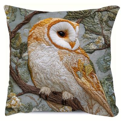 TEMU 2d Flat Printing 1pc, Two-side 18x18 Inch Short Plush Pillow Cover, Embroidery Style, Non-real Embroidery Room Decoration (without Embroidery No Pillow Core) Ewylc4561 Image