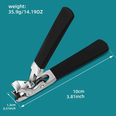 TEMU Ergonomic Heavy-duty Toenail Clippers For Thick Nails - Sharp, Angled Blade For Seniors, With , Stainless Steel, Ideal For Foot Care (silvery) Image