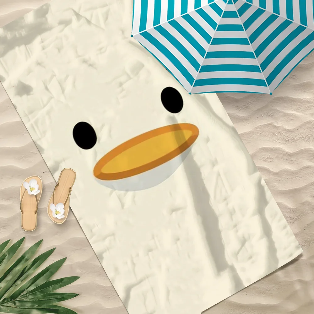 D-Duck lustige Cartoon-Handtuch, Strand, schnell trocknend, weiche Pool-Handtücher, Geschenk für Reisen, Fitnessstudio, Dusche, Camping, Sport Image
