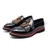 Luxus Mode Stickerei männer Leder Schuhe Größe 38-48 Bequeme Schwarz Formale Schuhe für Mann