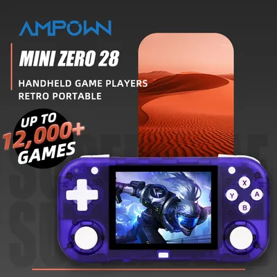 AMPOWN Mini Zero 28-Konsolen für Handspiele, 2,8 Zoll IPS OCA Betrachtungswinkel, tragbares Image