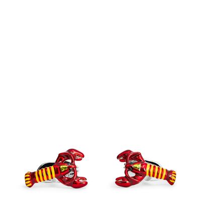 Babette Rhodium-Plated Enamel Lobster Cufflinks