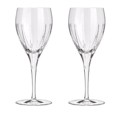 Christofle Set of 2 Iriana Crystal White Wine Glasses