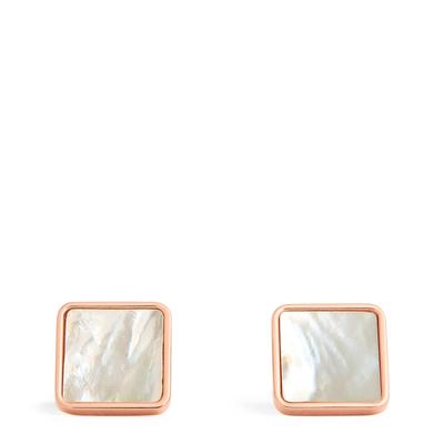 Babette Rose Gold-Plated Key Stone Cufflinks