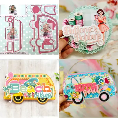 Vehicle 2025 NEW Cutting Dies Scrapbook Diary Decoration Stencil Embossing Template DIY Greeting