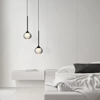 Water Drop LED Pendant Bedroom Bedside Lamps Modern Stairwell Light Living Room Ceiling Hanging Lamp