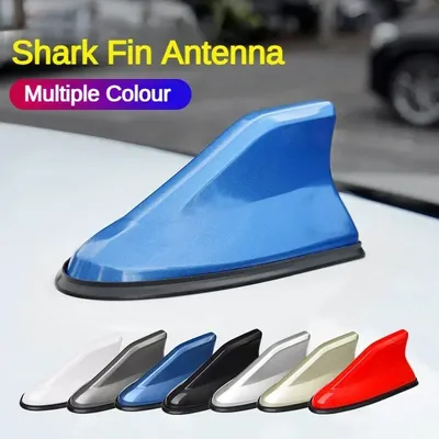 Carbon Fiber Look Car Roof Top Mount Shark Fin Aerial Antenna Toppers Auto Radio AM FM Antenna